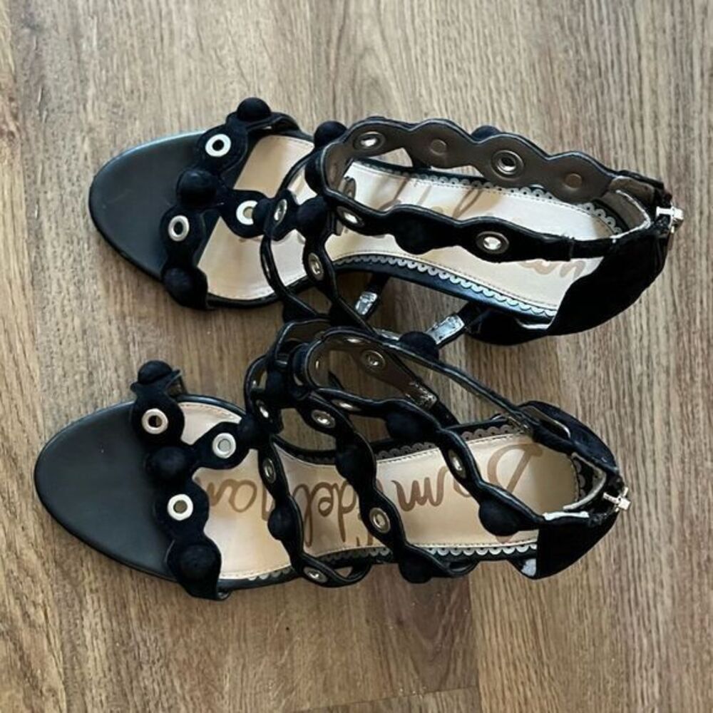 Sam Edelman Women's Yuli Heeled Sandal Back Zipper Black Size 7.5 - Picture 7 of 13